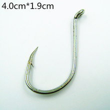 4.0cm*1.9cm 100Pcs White Nickel Bulk Fishing Hooks 2024 - buy cheap