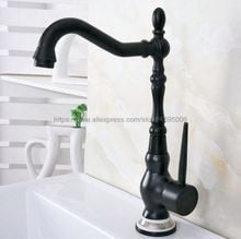 Basin Faucets Brass Bathroom Sink Water Faucet 360 Rotate Swivel Faucet Mixer Single Holder Single Hole Black Mixer Tap Bnf663 2024 - buy cheap