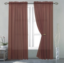 Solid color voile curtain with rod pocket 2024 - buy cheap