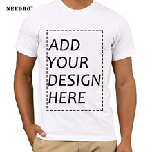 NEEDBO Футболка мужская индивидуальная футболка с логотипом печать Сделай Сам свой собственный дизайн футболка Мужская Летняя Повседневная хлопковая уличная Мужская футболка 2024 - купить недорого