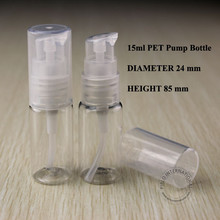 15ml PET  Lotion Pump Spray Bottle Plastic  Bottle Cosmetic Packaging Emulsion Container With Transparent Spray Lid 50PCS 2024 - buy cheap