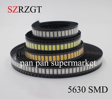 Chip de luz LED SMD, 1000 Uds., 0,5 W, 1/2W, 5630 / 5730 LED cálido/blanco, rojo, verde, azul, amarillo/UV, lámpara de diodo de luz 2024 - compra barato