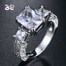 Be 8 2018 lançamento de luxo aaa + zircônio cúbico anéis de noivado joia de aniversário presentes anéis da moda para mulheres pressão 2024 - compre barato