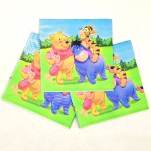 20pc/set Winnie Bear Face Party Supplies Paper Napkin Birthday Party Decoration andParty Supplies favors 2024 - buy cheap
