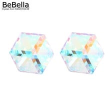 BeBella 0.7 cm crystal cubic stud earrings made with Crystals from Swarovski in 5 colors women fashion jewelry gift 2024 - buy cheap