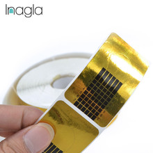 Inagla 100Pcs Nails Gel Extension Sticker Nail Art Professional Acrylic Nail Forms French Nail Forms Tips UV Gel Form Stickers 2024 - buy cheap