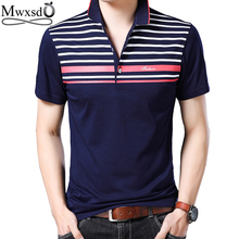 Mwxsd-Camiseta de algodón para hombre, polo de marca de verano, Polo de algodón de respiración sólida, polo con cuello vuelto, polos de alta calidad 2024 - compra barato