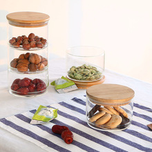 Frasco de vidrio para almacenamiento de alimentos, frascos sellados con cubierta de bambú, té, Bo JO, 1083, 1 unidad 2024 - compra barato