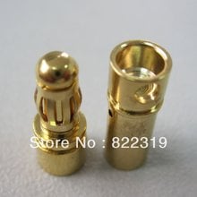 200 pairs / lot High quality 3.5mm Gold Plated Bullet Banana Connector Plug for RC Battery DU0082 2024 - buy cheap