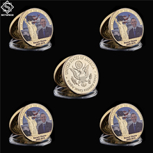 Moneda de oro/plata del Presidente americano, accesorio coleccionable de la Casa Blanca y la libertad, Barack hushira, Barack barandilla, 44ta, 5 uds. 2024 - compra barato