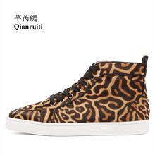 Qianruiti-zapatillas de deporte con punta redonda para hombre, zapatos de pasarela, calzado de otoño e invierno, con cordones, Size39-47 2024 - compra barato
