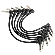 Irin Guitar Effect Pedal Cables Connecting Line 6.35Mm Patch Pedal Cable 21Cm Right Angle Cord Copper Wire Guitar Accessories 2024 - buy cheap