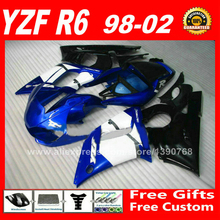 Factory blue black Fairing kit for YAMAHA YZF R6 98 99 00 01 02 plastic parts yzf-r6 fairings kits 1998 1999 2000 2001 2002 2024 - buy cheap