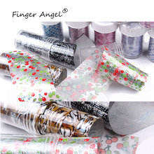 Фольга для ногтей finger angel, 1 рулон, Геометрическая Фольга для нейл-арта, переводная фольга, водная горка, наклейки для дизайна ногтей 2024 - купить недорого