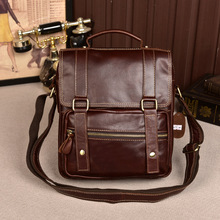 Fashion retro cowhide leather briefcase male vertical business genuine leather bag male totes bag handbag shoulder Messenger bag 2024 - buy cheap