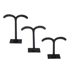 Conjunto de 3 peças de suporte de brincos em acrílico destacável preto, suporte de joias, ornamento 2024 - compre barato