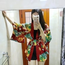 Yukata-Kimono estilo harajuku kawaii para mujer, cárdigan, blusa obi haori, ropa de calle japonesa, TA484, 2018 2024 - compra barato