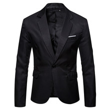 Mens Blazer Jacket 2020 New Business Casual Single-breasted Solid Color Mens Suits Blazers Man Formal Blazer Masculino 2024 - buy cheap