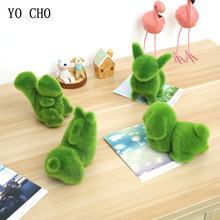 YO CHO 1PC Artificial Grass Animal For Home Office Christmas Decoration Gifts DIY Fake Plant Ornaments Bonsai Party Decor 2024 - buy cheap