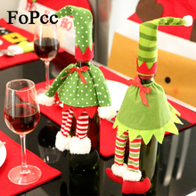 Free Shipping 1Pcs Green Stripe 23CM Zero New Polka Dot Wine Bottle Cover Bags For Christmas Decoration 2024 - buy cheap