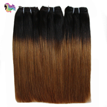Double Drawn Human Hair Straight Hair Weaves Ombre 1b30 Brazilian Funmi Human Hair Bundles non Remy hair Extensions Brennas 2024 - buy cheap