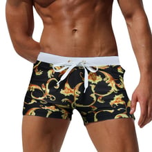 2019 New Flower Print Men Swimwear Swimsuits Beach Board Swimming Shorts Boxer Trunks Quick Drying Men Swim Briefs Shorts Sunga 2024 - buy cheap