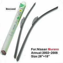 For Nissan Murano 26"+18" Bexceed of Car Windshield Flat Rubber Wiper Blade 2002~2008 2024 - buy cheap