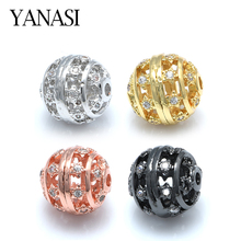 10mm DIY Beads Accessories for Jewelry Making Hollow Ball For Needlework Women Natural Stone Bracelets Making 2024 - buy cheap