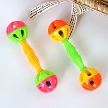 2 Pcs Bird Parrot Toy Rattle Birds Fun Exercise Plastic Double-headed Bell Pet Toys 2024 - buy cheap