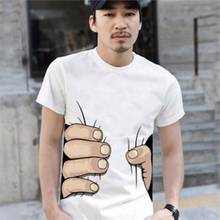 2016 Summer Brand New Mens 3D Big Hand Short Sleeve Cotton T Shirt Breathable O Neck Fashion Tops Tee Funny Tshirt homme Cheap Z 2024 - buy cheap