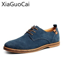 Spring Fashion Breathable Men Casual Shoes Flats For Adults Pointed Toe Lace Up Suede Oxfords With Nubuck Leather Plus Size 15 2024 - buy cheap