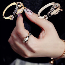 Hot Sale Fashion Zebra Horse Head Adjustable Index Finger crystal Opening Ring for women Characteristic Jewelry Free Shipping 2024 - buy cheap