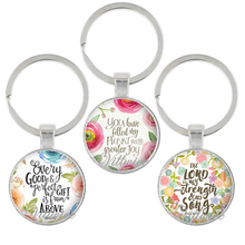 VILLWICE 3 Pcs/Lot Fashion Bible Verses Key Chains Glass Dome Pendant Key Ring Scripture Quote Christian Jewelry Gift 2024 - buy cheap