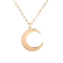 Fashion Simple Curved Crescent Moon Pendant Necklace For Women Jewelry Gold Silver Color Friendship Necklace Femme Birthday Gift 2024 - buy cheap