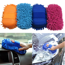 Щетка из микрофибры для чистки автомобиля, губка для мойки окон автомобиля, полотенце, перчатки для мытья автомобиля 2024 - купить недорого
