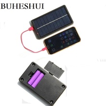 BUHESHUI  Free Shipping Portable Solar Charger For 18650 Batteries/Mobile Phones 2W 5V Solar Panel Patent Design New 2024 - buy cheap