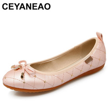 CEYANEAOWomen-zapatos planos de punta redonda para mujer, zapatillas de Ballet plegables de suela blanda, zapatos planos de viaje a la moda, de talla grande 34-43 2024 - compra barato