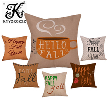 Happy Halloween 45cm*45cm Pillow Cases Happy Fall Yall Linen Sofa Cushion Cover Home Decor 2024 - buy cheap