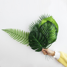 Planta de seda Artificial, Palma de Monstera, planta con hojas para decoración del hogar, fiesta de boda, DIY, accesorios de fotografía, 1 unidad 2024 - compra barato