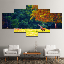 Modern Wall Art Canvas Painting HD Prints Pictures 5 Piece Forest Deer Landscape animal bedroom Living Room Home Decor Poster 2024 - buy cheap
