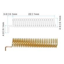 100pcs/lot SW433-TH2 22mm Gold Spring Antenna  2.15 dBi   Wire diameter:0.5mm 433mhz antenna RF antenna 2024 - buy cheap