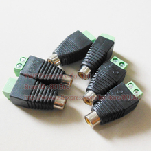 CAT5 To Camera CCTV Video AV Balun Phono RCA female jack Connector ,Terminal block to RCA female adapter ,20pcs ,free shipping 2024 - buy cheap