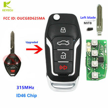 KEYECU Upgraded Flip Remote Key 315MHz ID46 for Mitsubishi Lancer Eclipse Galant 2007 2008 OUCG8D-625M-A Uncut Left Blade 2024 - buy cheap