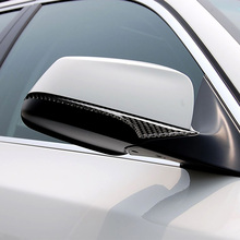 2 шт. Зеркало заднего вида декор газа для BMW F01 F07 F10 E60 5 7 серия зеркало углеродного волокна 3D Отделка Декор Стикеры аксессуары 2024 - купить недорого