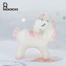 ROOGO Resin Fairy Horse Ornaments Home Decoration Accessories for living room Creative Figurines Miniatures Sweet home decor 2024 - buy cheap