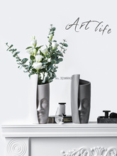 Креативная ваза для украшения дома, персонализированные керамические вазы, наполнение для цветов, офисный стол, аксессуары для гостиной, большая ваза 2024 - купить недорого
