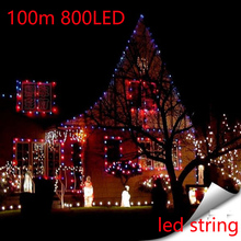 Luzes de led pisca-pisca para casa, 100m, à prova d'água, 800 peças, lâmpadas para decoração, festas, bola de natal, casamento, feriado 2024 - compre barato