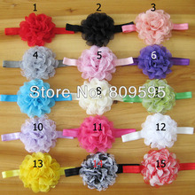 30 pcs/lot, Chiffon lace rosette Flowers Elastic headband Hair bow 2024 - buy cheap
