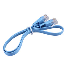 1 шт. RJ45 CAT6 8P8C плоский Ethernet Патч Сетевой Lan кабель различной длины 0,5 м/1 м/2 м/3 м/5 м/10 м кабель синий 2024 - купить недорого