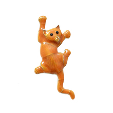 Orange Cat Brooch for Women Animal Brooch Cute Enamel Pin Jewelry Clothes Accessories 2024 - buy cheap